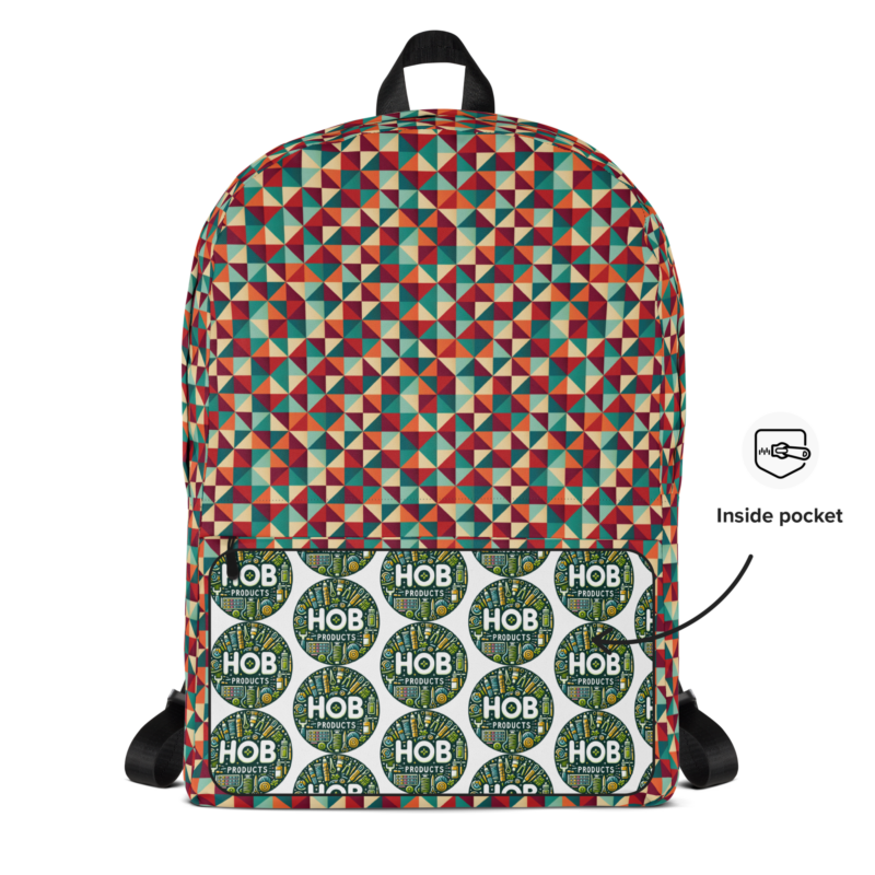 "Farbenspiel im Geometrie-Labyrinth" - Rucksack – Accessoires – HOB Products