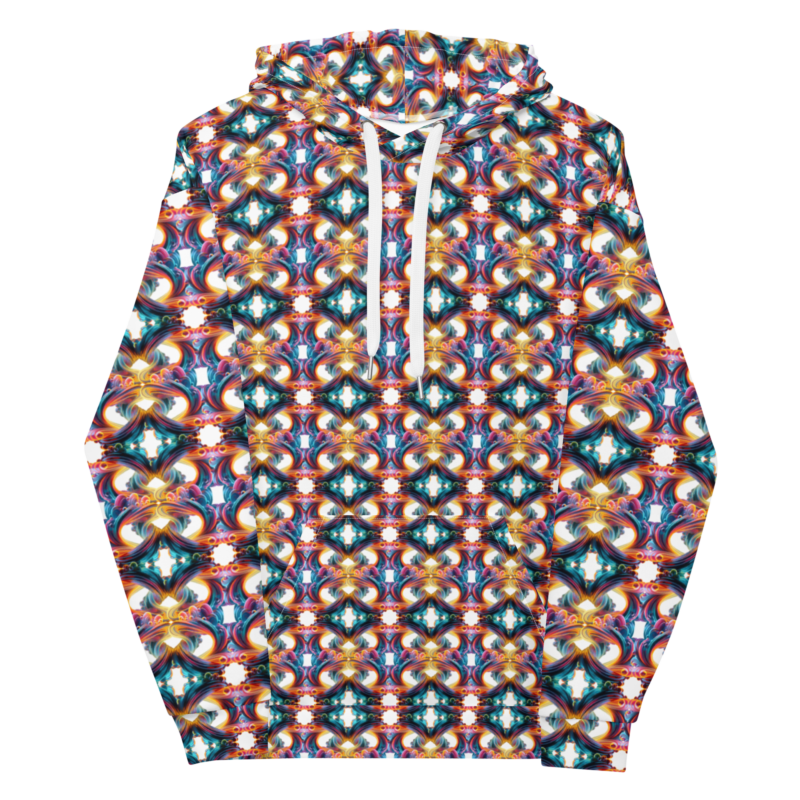 "Farbexplosion im Wirbelwind" - Unisex-Kapuzenpullover – Allover – HOB Products