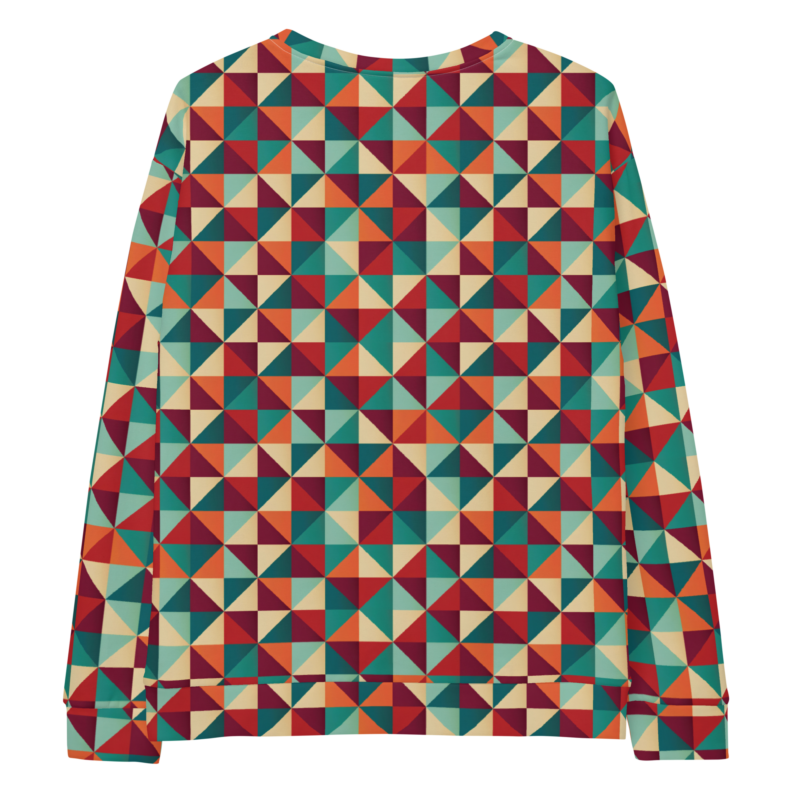 "Farbenspiel im Geometrie-Labyrinth" - Unisex-Pullover – Allover – HOB Products