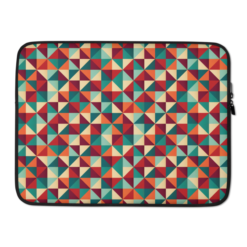 "Farbenspiel im Geometrie-Labyrinth" - Laptop-Tasche – Allover – HOB Products