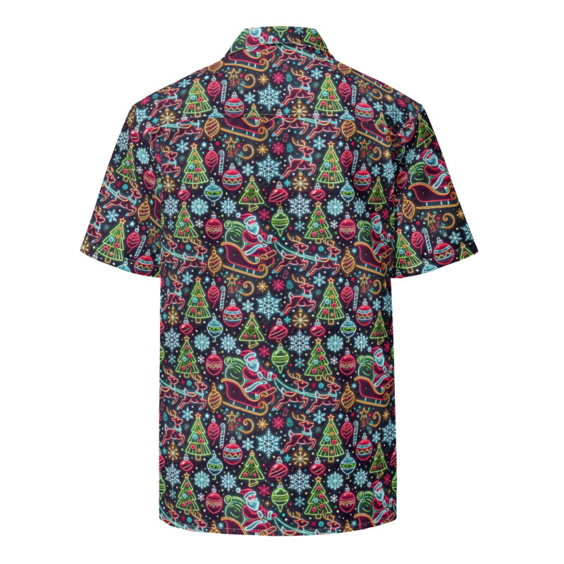 Santa Neon Ride – Unisex Hemd mit Knöpfen – Hemden – HOB Products
