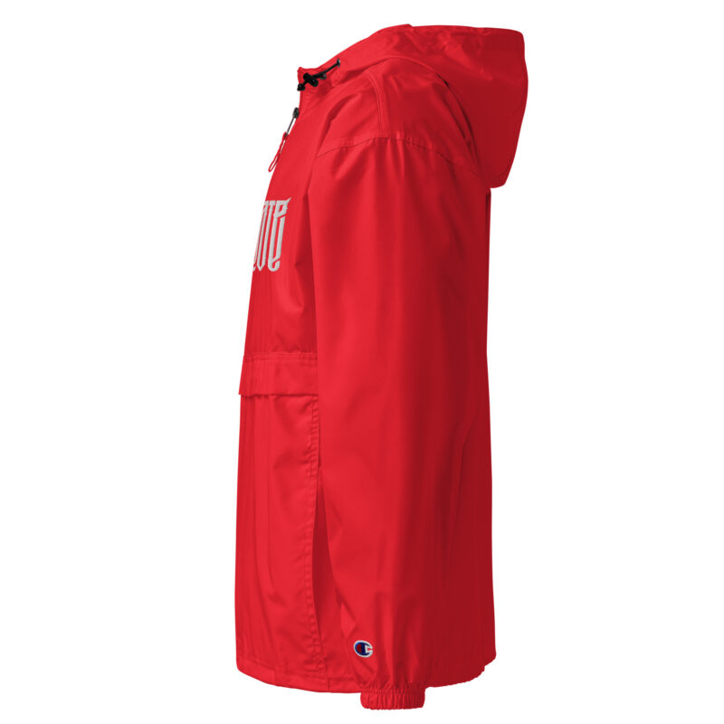 Zwischen Liebe und Hass – Bestickte, verstaubare Champion-Jacke – Champion – HOB Products