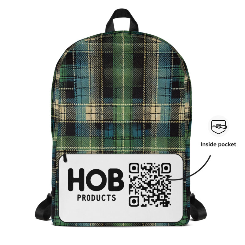 Tartan Muster - Rucksack – Allover – HOB Products