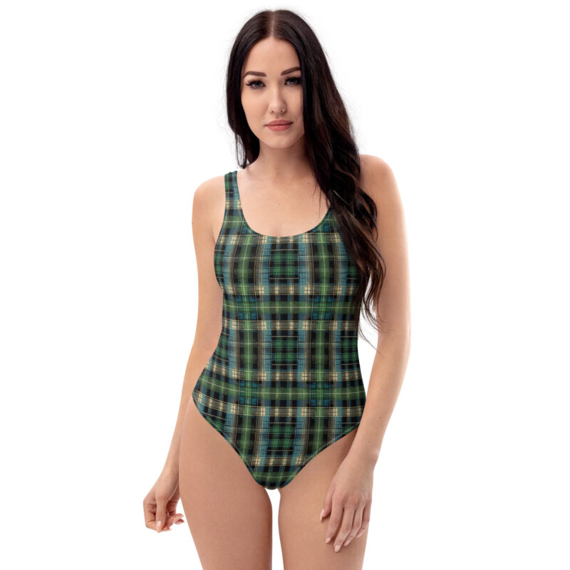 Tartan Muster - Einteiliger Badeanzug – Allover – HOB Products