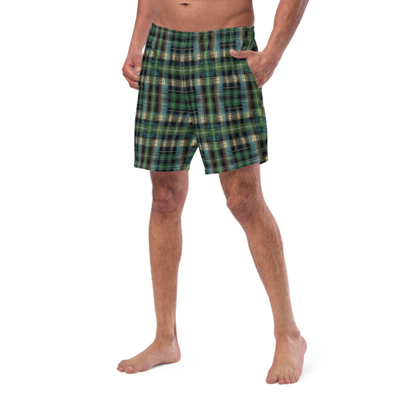 Tartan Muster - Recycelte Badehose mit Allover-Druck – Allover – HOB Products
