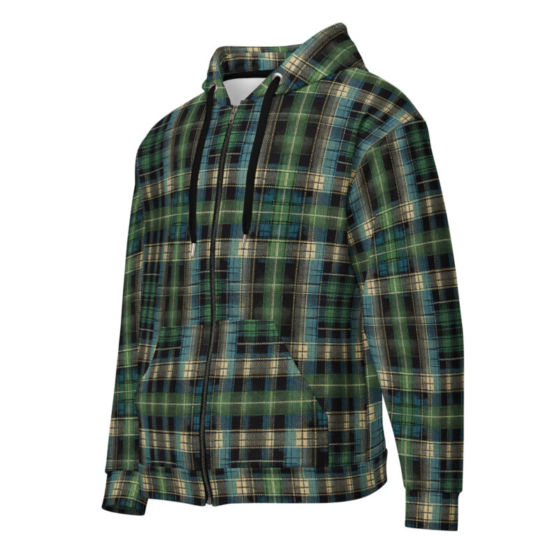 Tartan Muster - Unisex Zip-Hoodie – Allover – HOB Products