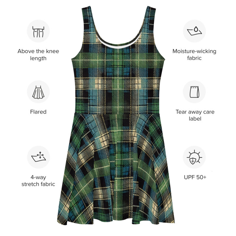 Tartan Muster - Skater-Kleid – Allover – HOB Products