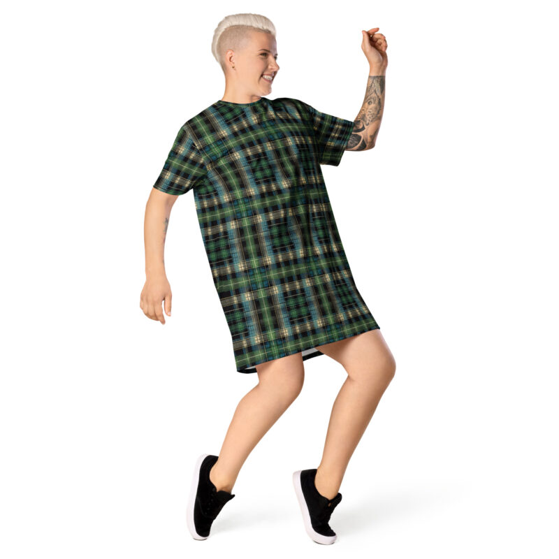 Tartan Muster - T-Shirt-Kleid – Allover – HOB Products