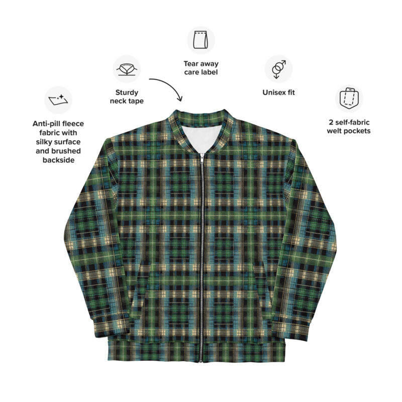 Tartan Muster - Unisex Bomberjacke – Allover – HOB Products