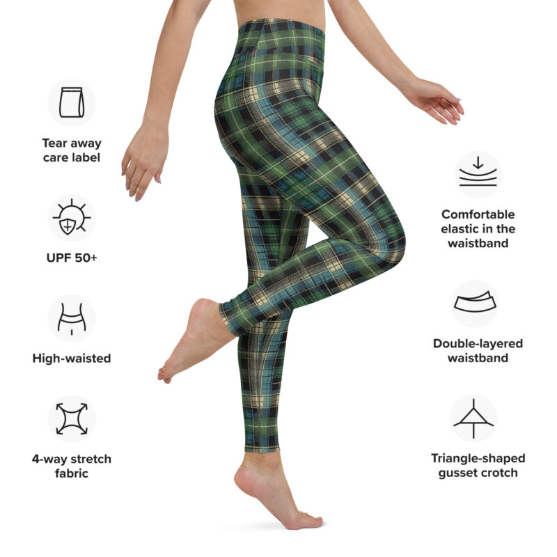 Tartan Muster - Yoga-Leggings – Allover – HOB Products