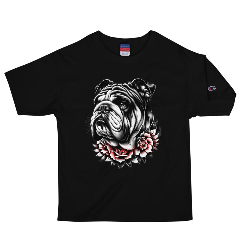 Bulldogge und Rosen – Champion-Herren-T-Shirt – Champion – HOB Products