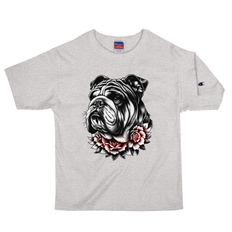 Bulldogge und Rosen – Champion-Herren-T-Shirt – Champion – HOB Products