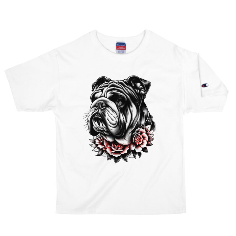 Bulldogge und Rosen – Champion-Herren-T-Shirt – Champion – HOB Products