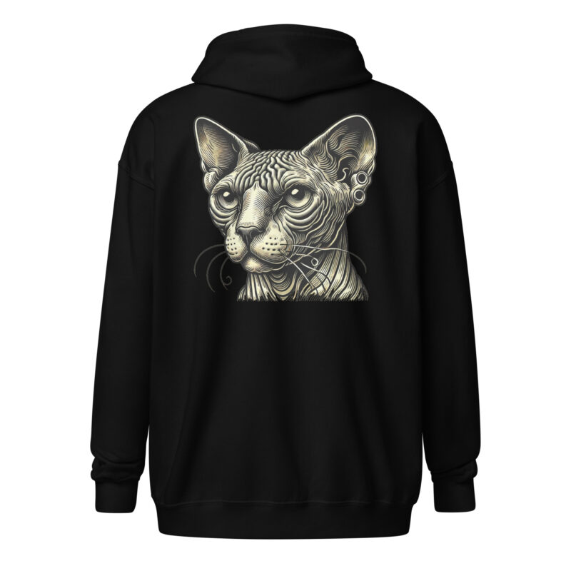 Mystische Sphynx-Katze – Unisex Heavy-Blend Zip Hoodie – Jacken – HOB Products