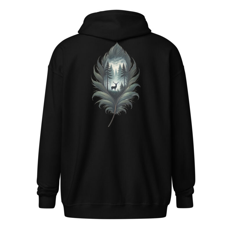 Feder des Waldes – Unisex Heavy-Blend Zip Hoodie – Jacken – HOB Products