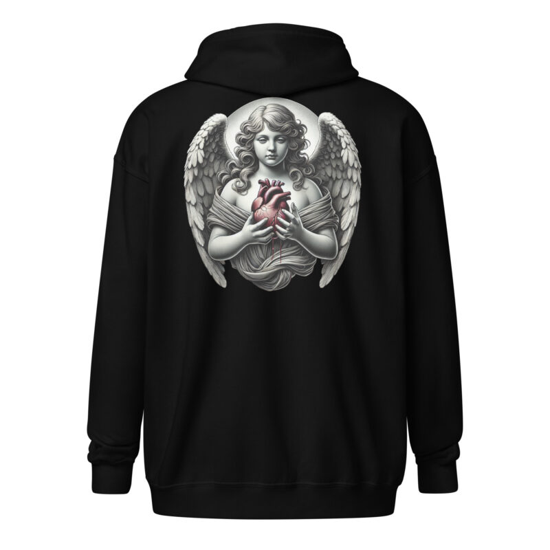 Engel des Herzens – Unisex Heavy-Blend Zip Hoodie – Jacken – HOB Products