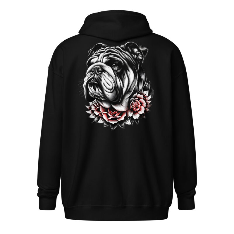 Bulldogge und Rosen – Unisex Heavy-Blend Zip Hoodie – Jacken – HOB Products
