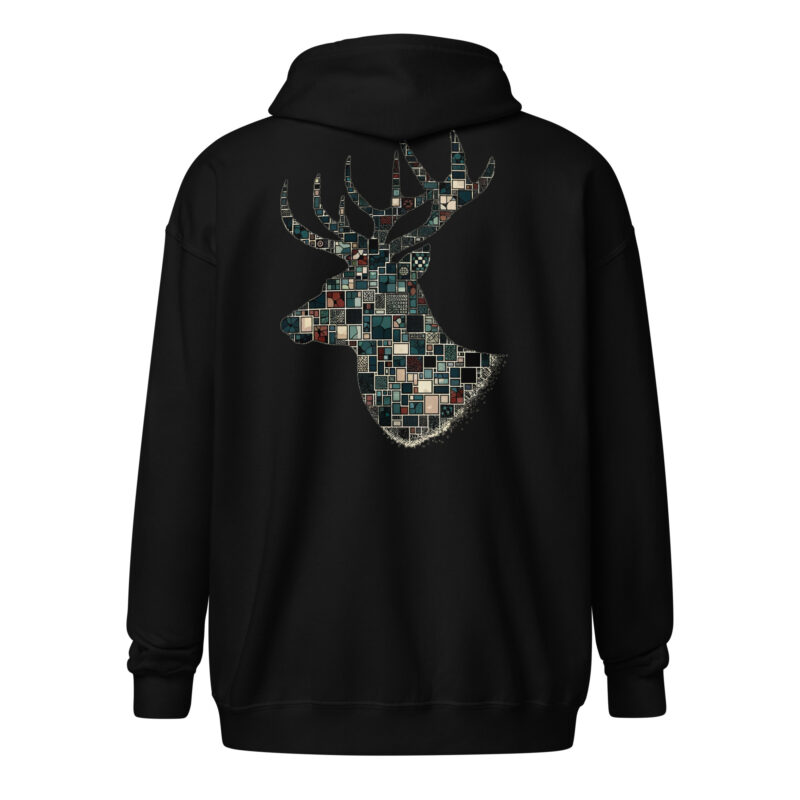 Mosaik-Hirsch – Unisex Heavy-Blend Zip Hoodie – Jacken – HOB Products