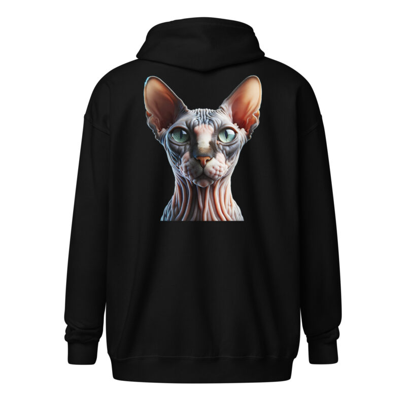 Majestätische Sphynx-Katze – Unisex Heavy-Blend Zip Hoodie – Jacken – HOB Products