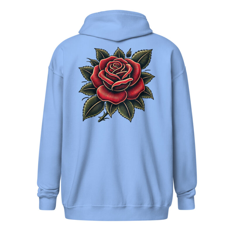 Traditionelle Rose – Unisex Heavy-Blend Zip Hoodie – Jacken – HOB Products