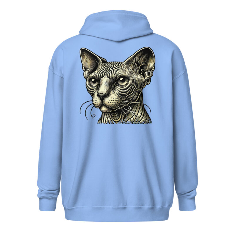 Mystische Sphynx-Katze – Unisex Heavy-Blend Zip Hoodie – Jacken – HOB Products