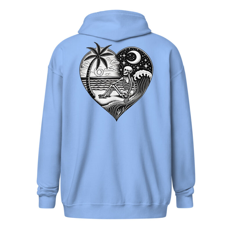 Ewige Ruhe am Strand – Unisex Heavy-Blend Zip Hoodie – Jacken – HOB Products