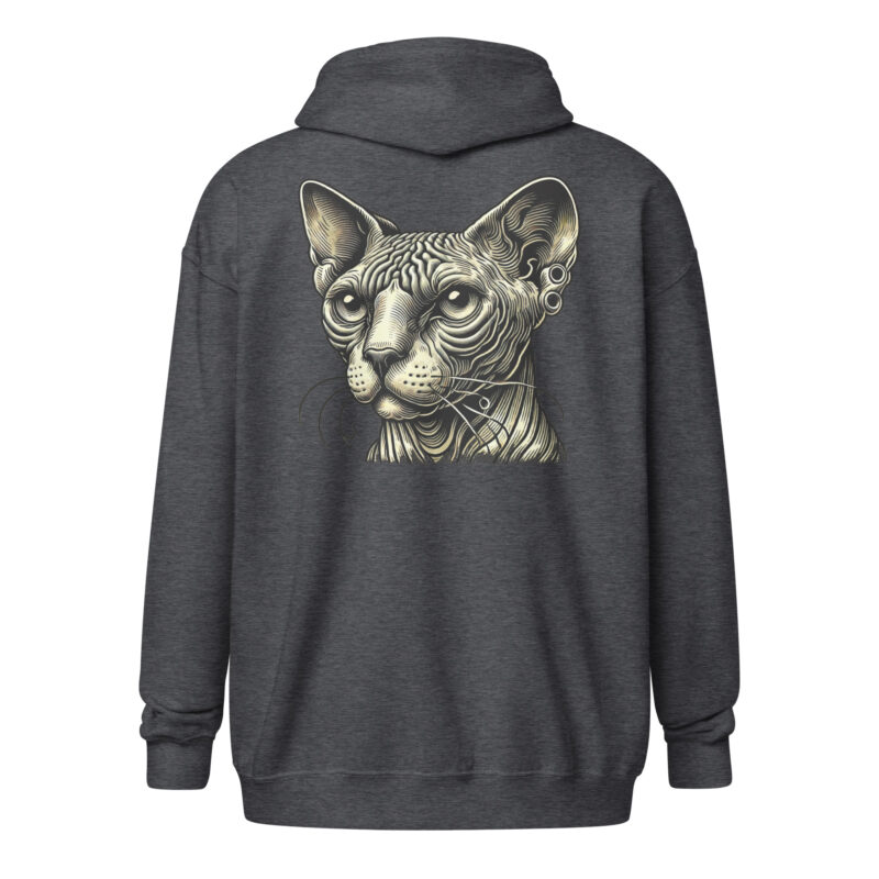 Mystische Sphynx-Katze – Unisex Heavy-Blend Zip Hoodie – Jacken – HOB Products