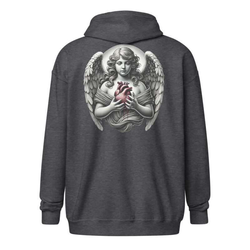 Engel des Herzens – Unisex Heavy-Blend Zip Hoodie – Jacken – HOB Products