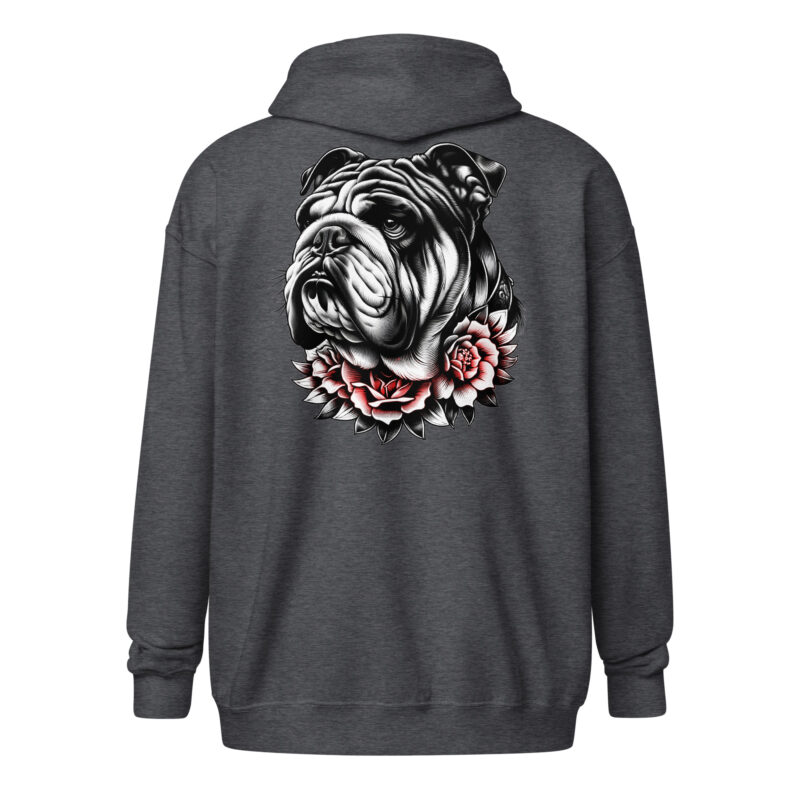 Bulldogge und Rosen – Unisex Heavy-Blend Zip Hoodie – Jacken – HOB Products