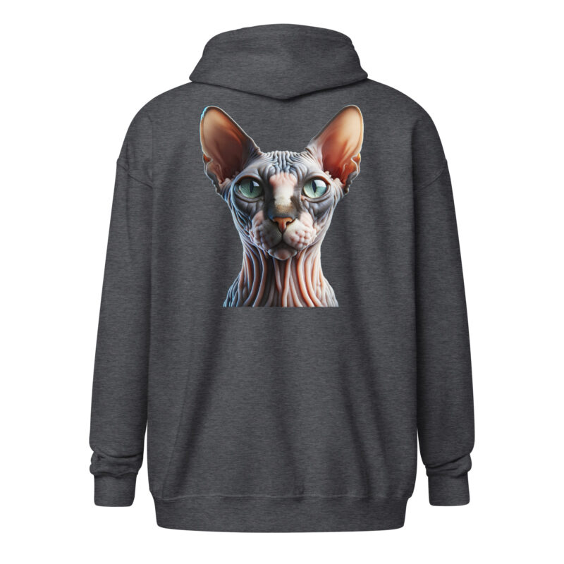 Majestätische Sphynx-Katze – Unisex Heavy-Blend Zip Hoodie – Jacken – HOB Products
