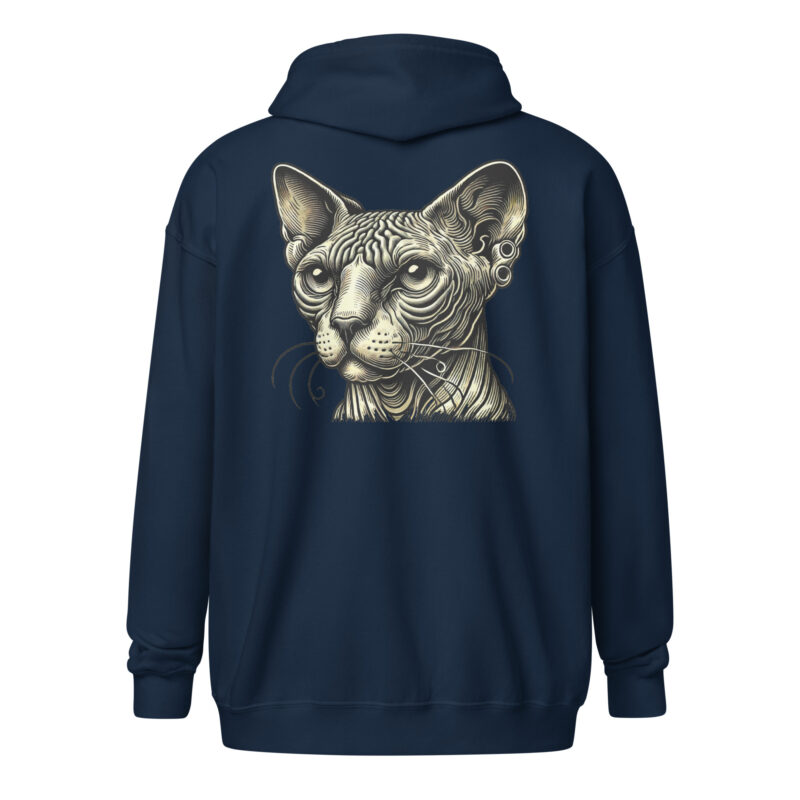 Mystische Sphynx-Katze – Unisex Heavy-Blend Zip Hoodie – Jacken – HOB Products