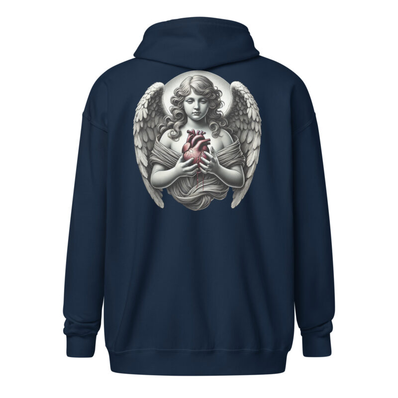 Engel des Herzens – Unisex Heavy-Blend Zip Hoodie – Jacken – HOB Products