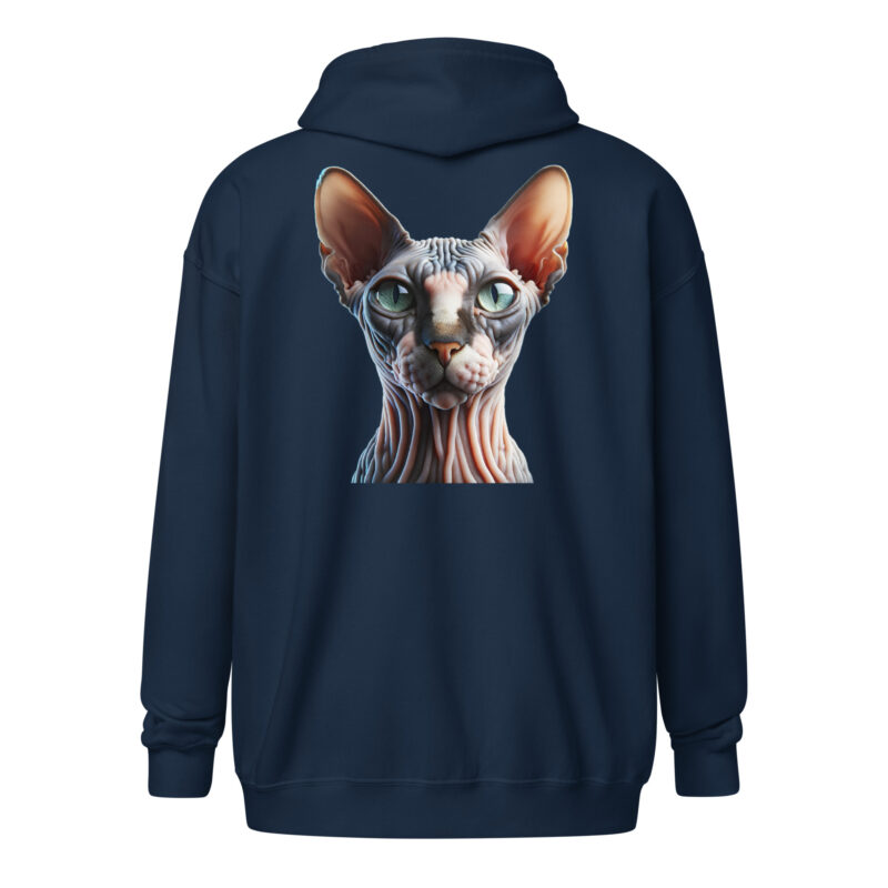 Majestätische Sphynx-Katze – Unisex Heavy-Blend Zip Hoodie – Jacken – HOB Products
