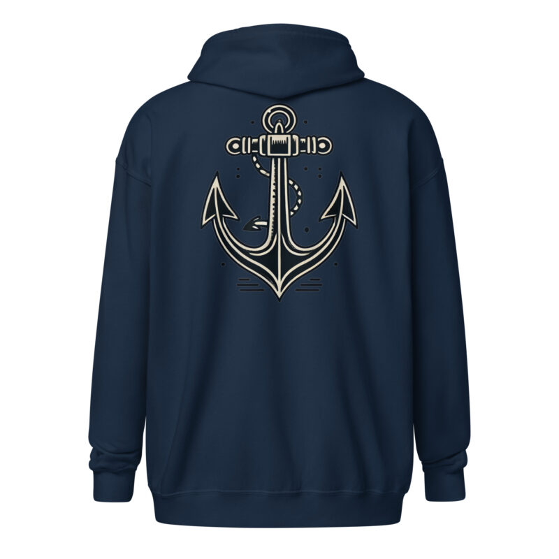Klassischer Anker – Unisex Heavy-Blend Zip Hoodie – Jacken – HOB Products