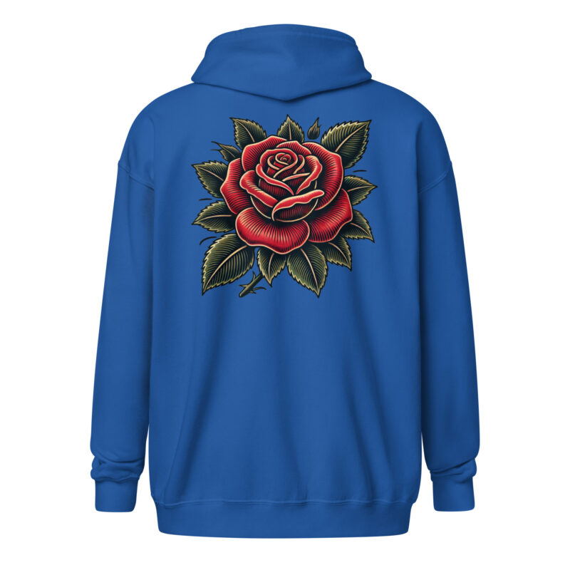 Traditionelle Rose – Unisex Heavy-Blend Zip Hoodie – Jacken – HOB Products