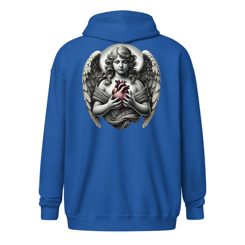 Engel des Herzens – Unisex Heavy-Blend Zip Hoodie – Jacken – HOB Products