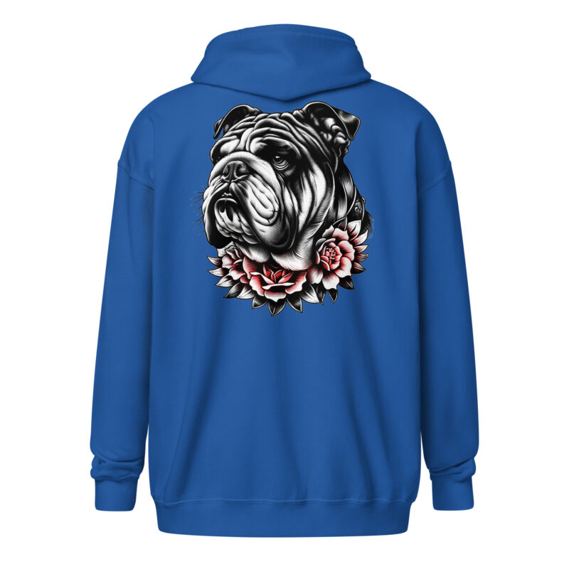 Bulldogge und Rosen – Unisex Heavy-Blend Zip Hoodie – Jacken – HOB Products