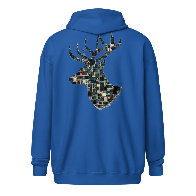 Mosaik-Hirsch – Unisex Heavy-Blend Zip Hoodie – Jacken – HOB Products