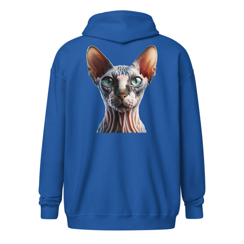Majestätische Sphynx-Katze – Unisex Heavy-Blend Zip Hoodie – Jacken – HOB Products