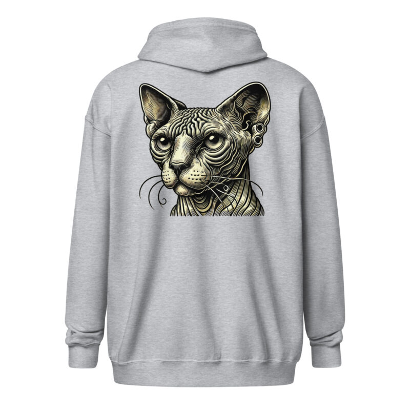 Mystische Sphynx-Katze – Unisex Heavy-Blend Zip Hoodie – Jacken – HOB Products