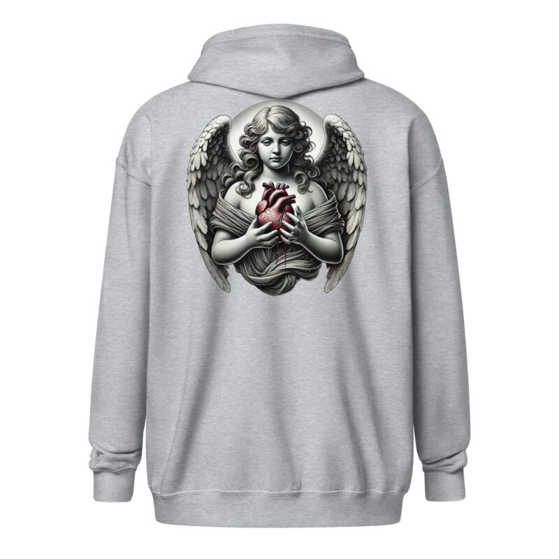 Engel des Herzens – Unisex Heavy-Blend Zip Hoodie – Jacken – HOB Products
