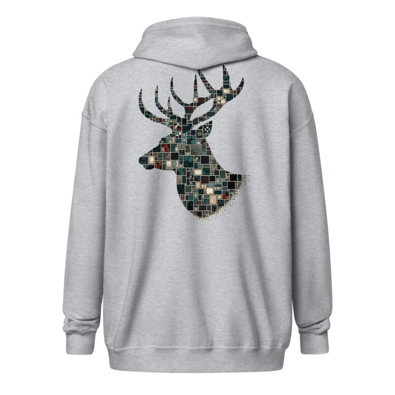 Mosaik-Hirsch – Unisex Heavy-Blend Zip Hoodie – Jacken – HOB Products