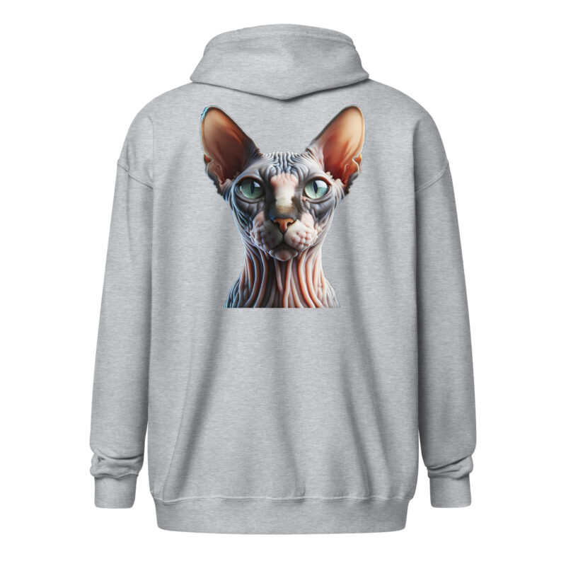 Majestätische Sphynx-Katze – Unisex Heavy-Blend Zip Hoodie – Jacken – HOB Products