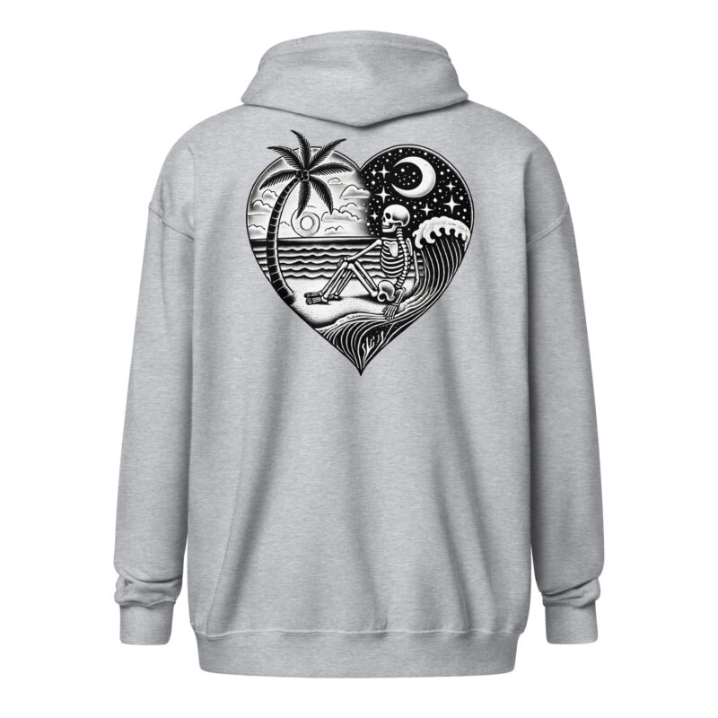 Ewige Ruhe am Strand – Unisex Heavy-Blend Zip Hoodie – Jacken – HOB Products