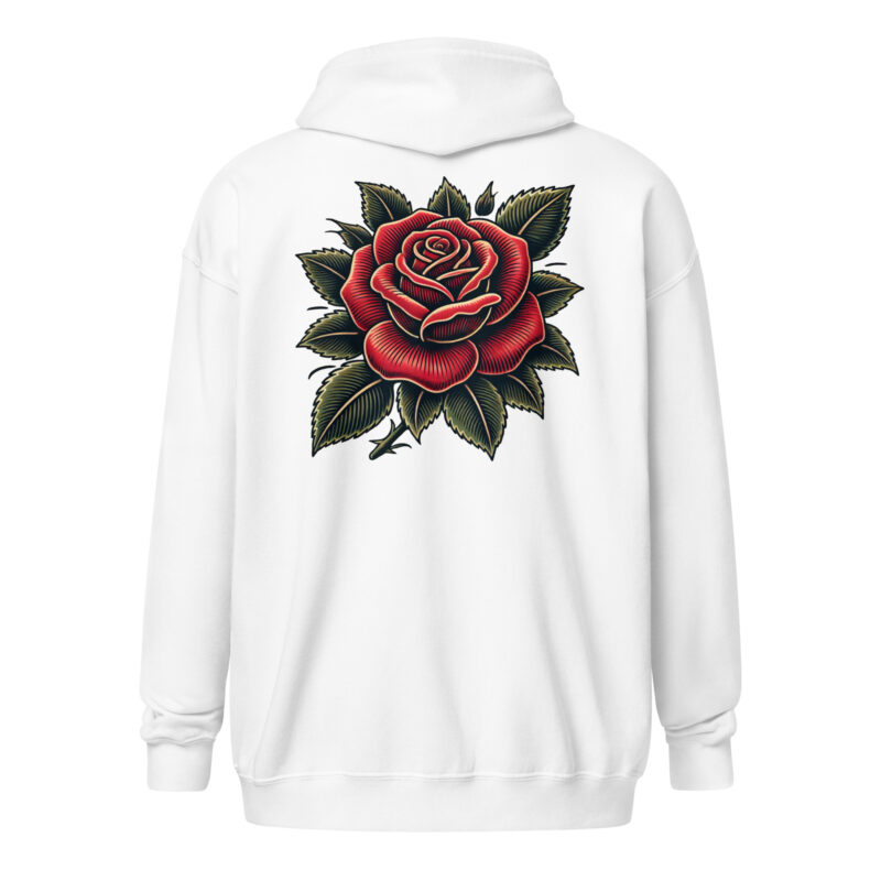 Traditionelle Rose – Unisex Heavy-Blend Zip Hoodie – Jacken – HOB Products