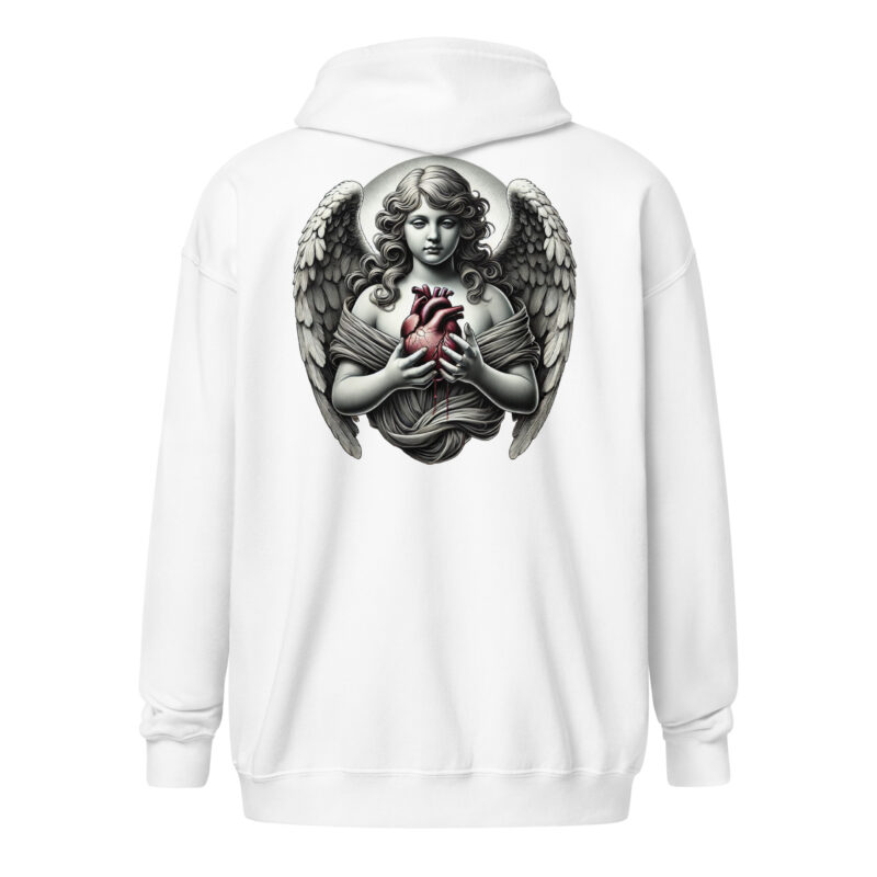 Engel des Herzens – Unisex Heavy-Blend Zip Hoodie – Jacken – HOB Products