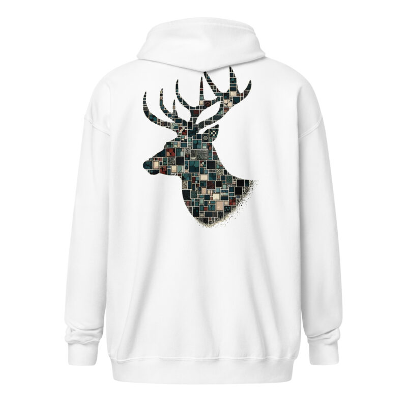 Mosaik-Hirsch – Unisex Heavy-Blend Zip Hoodie – Jacken – HOB Products