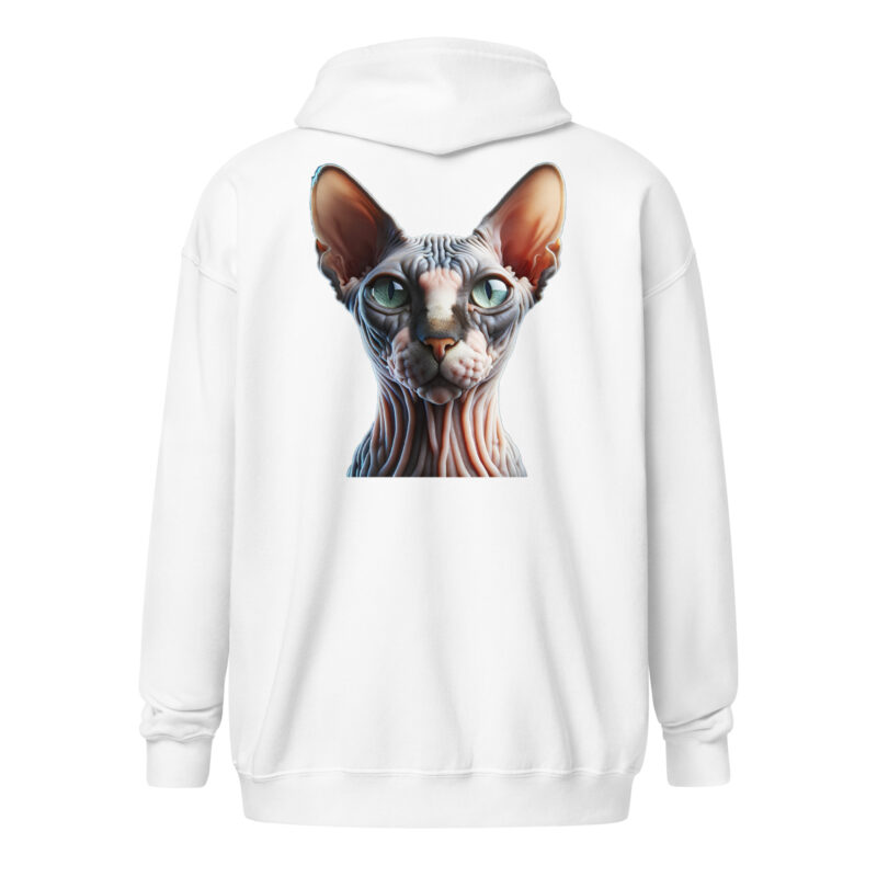 Majestätische Sphynx-Katze – Unisex Heavy-Blend Zip Hoodie – Jacken – HOB Products