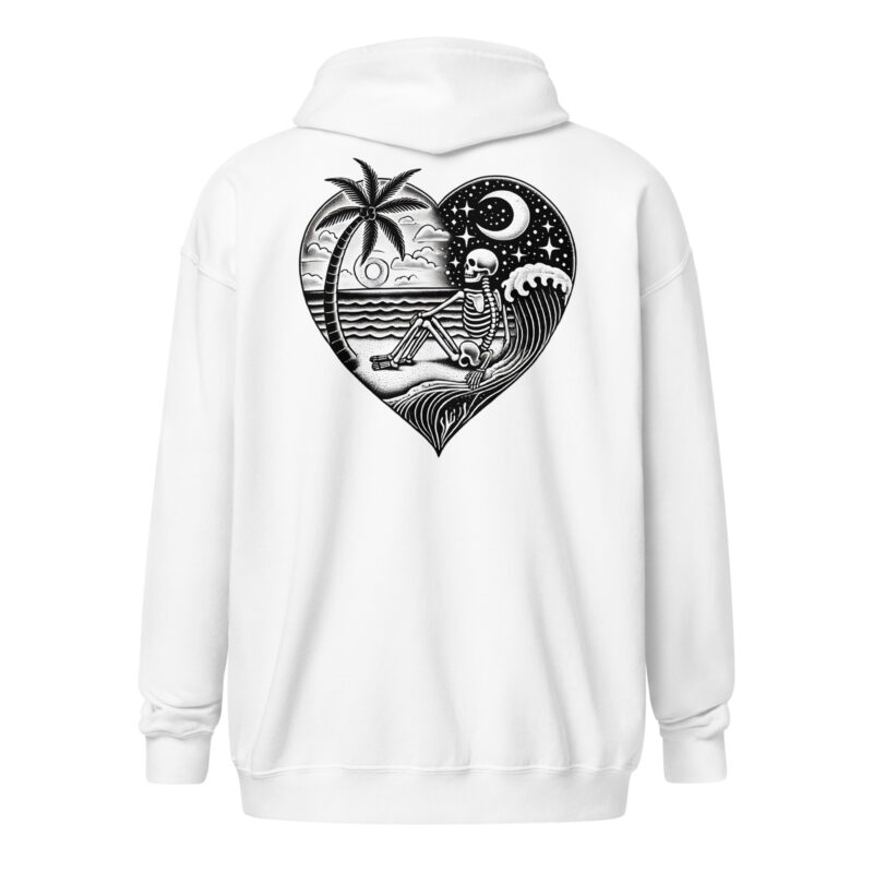 Ewige Ruhe am Strand – Unisex Heavy-Blend Zip Hoodie – Jacken – HOB Products
