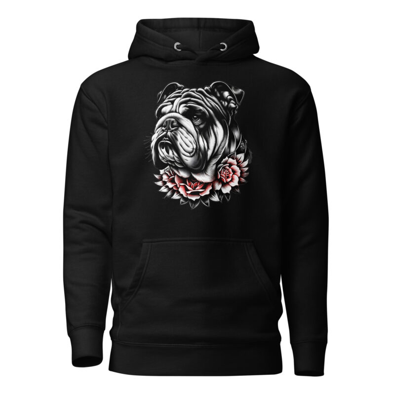 Bulldogge und Rosen – Unisex-Kapuzenpullover – Hoodies – HOB Products